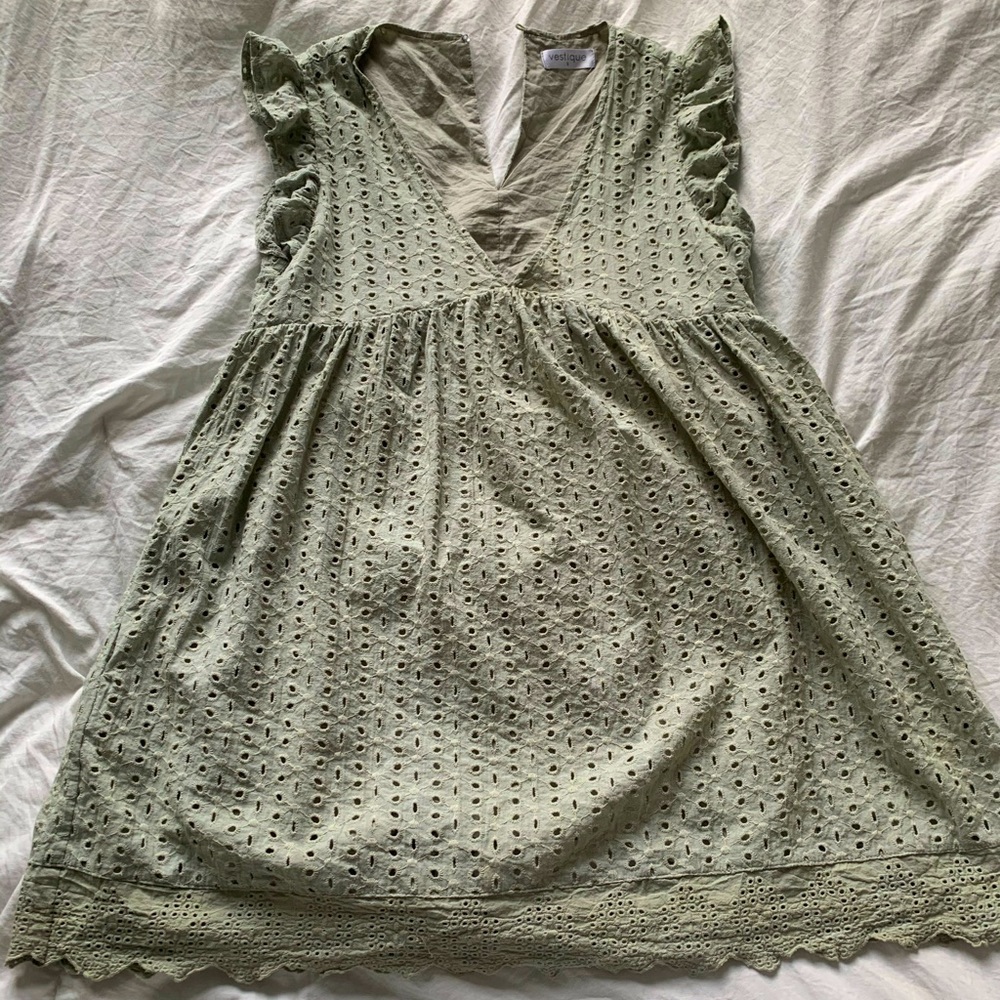Short Mint green vestique romper